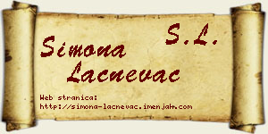 Simona Lačnevac vizit kartica